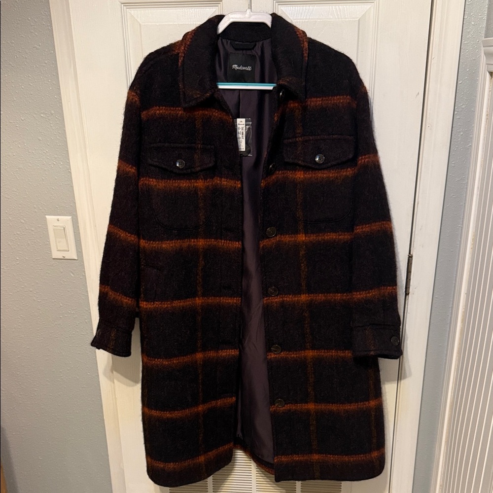 Madewell NH909 Plaid Coat